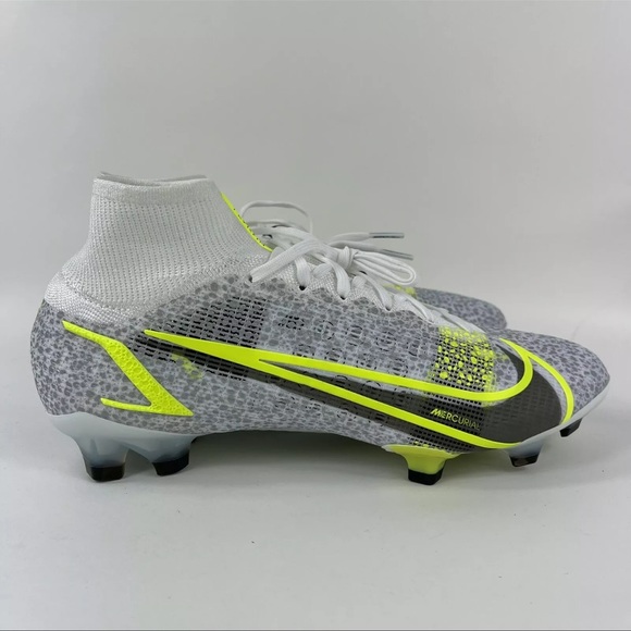 Nike Shoes | Nike Mercurial Superfly 8 Elite FG White Safari Soccer Cleats Cv0958-107 Sz 9 | Color: Green/Silver | Size: 10.5 | Mc_Styles's Closet